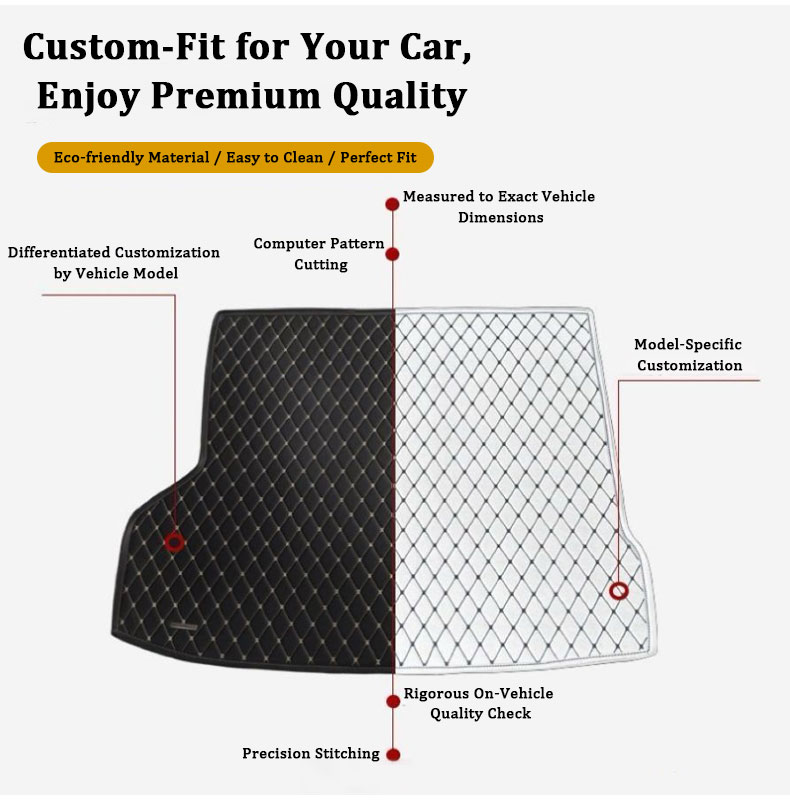 Car Rear Trunk Mats For BYD Se - Leather Cleaner Interior recension och pris