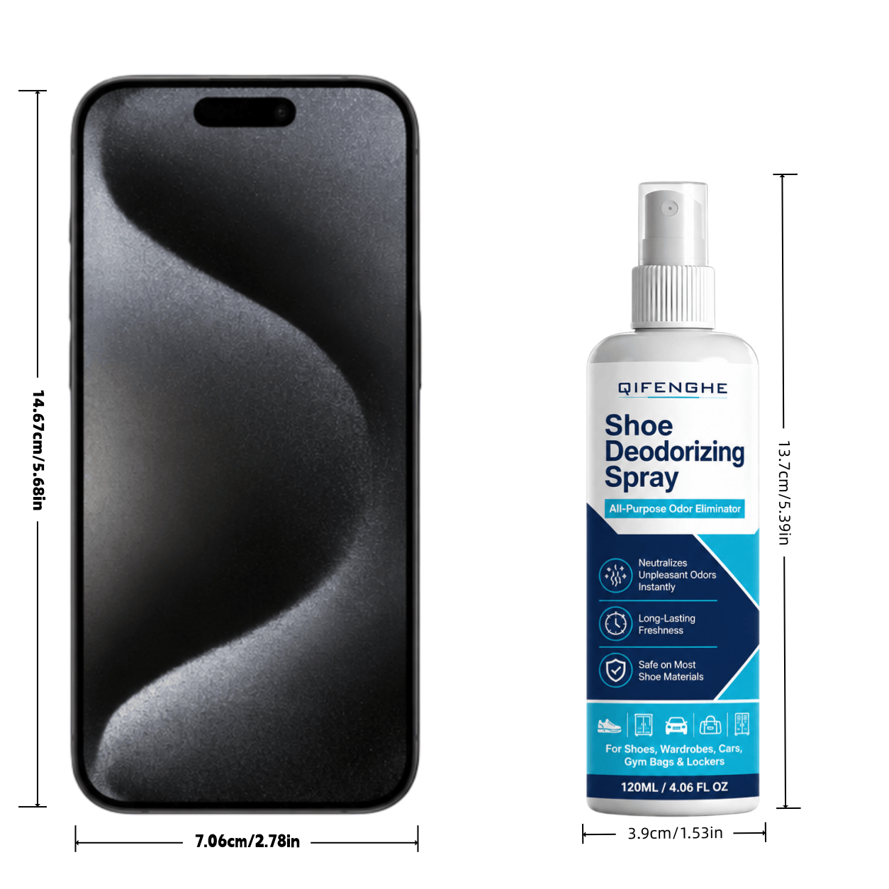 Shoe Deodorizing Spray 120ml - - Odor Eliminator Car recension och pris