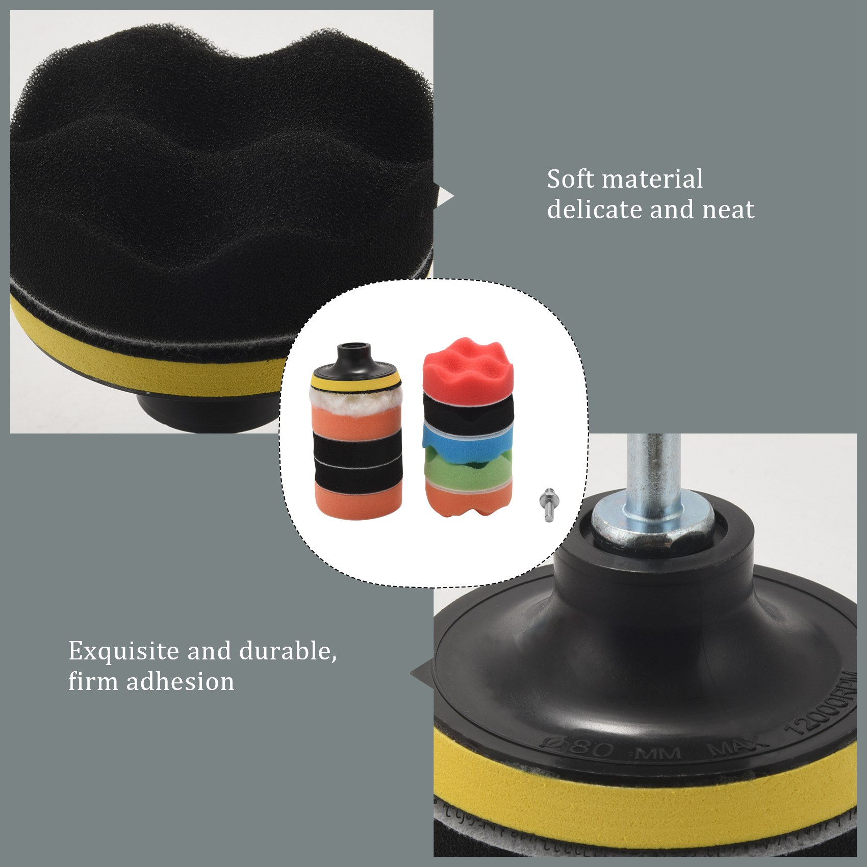 BAAG-11Pcs 3 Inch Waves Buffer - Polish Pad Set Buffer recension och pris