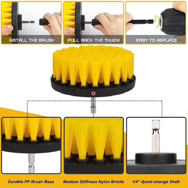 9Pcs Car Wash Kit Cleaning Bru - Dirt Brush Interior recension och pris