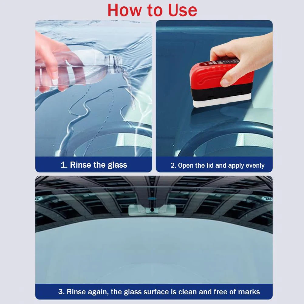 Car Glass Oil Film Remover Aut - Car Cleaning Brush recension och pris